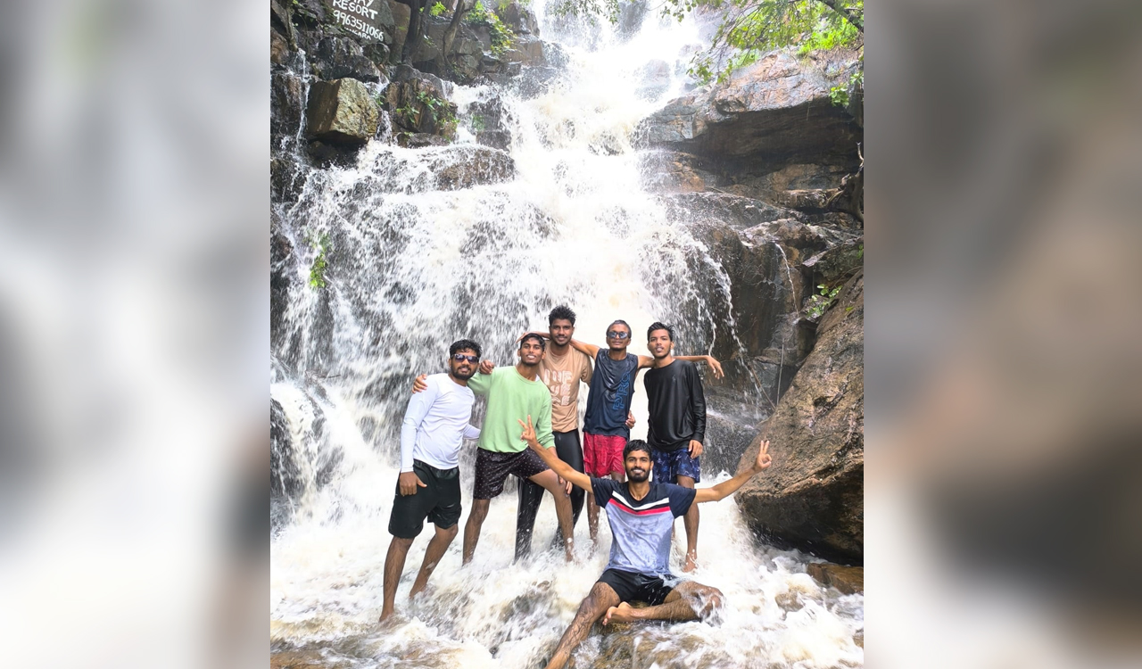 Karimnagar’s Raikal waterfalls come alive with rains