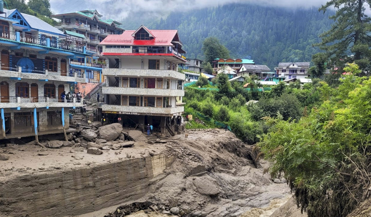 Cloudburst triggers flash flood in Himachal; makeshift sheds washed away