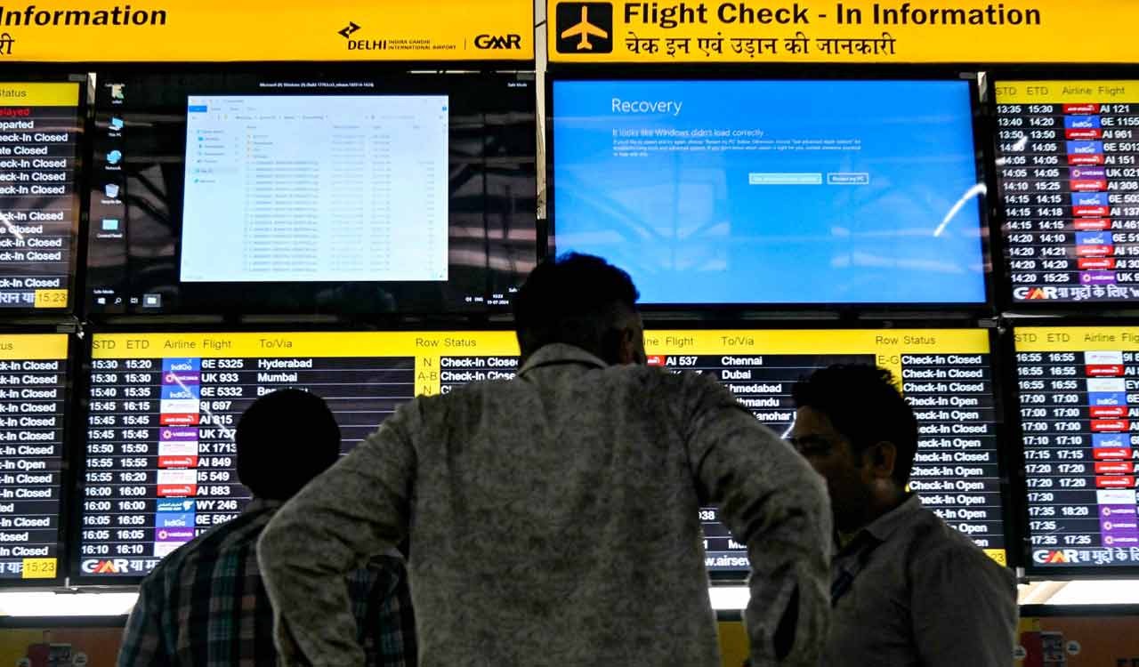 Microsoft outage Airports across India back on trackTelangana Today