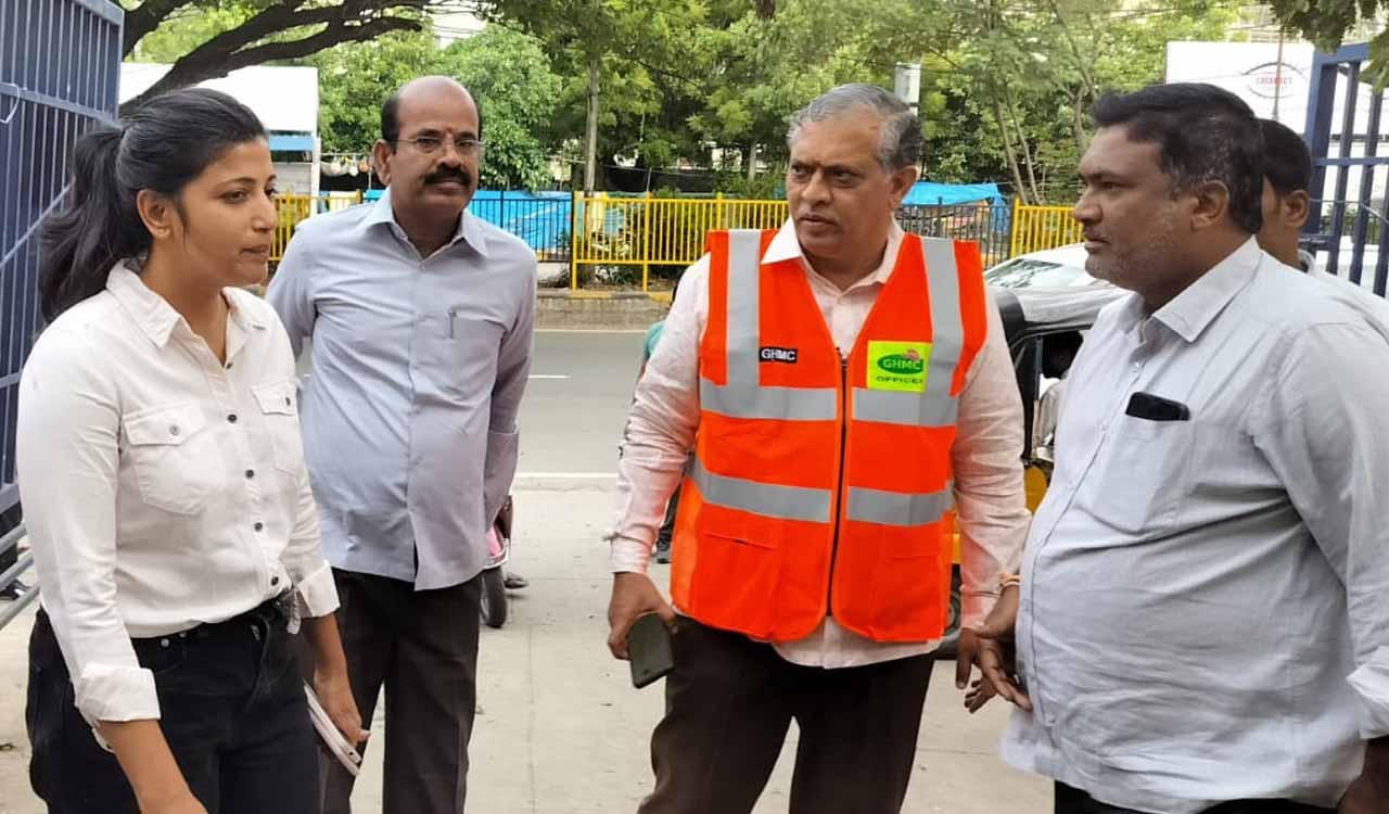 New GHMC Commissioner Amrapali Kata inspects areas around Kukatpally ...