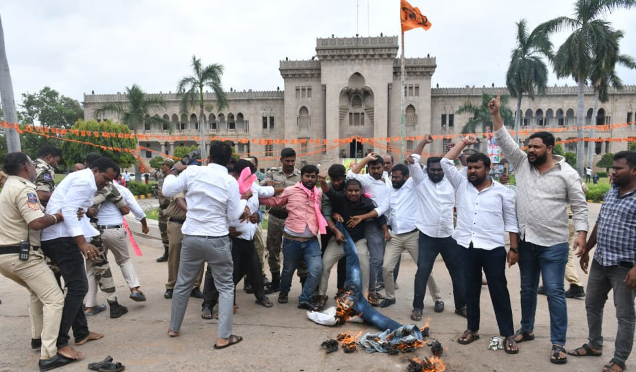 Tension prevails on OU campus as DSC aspirants step up protest