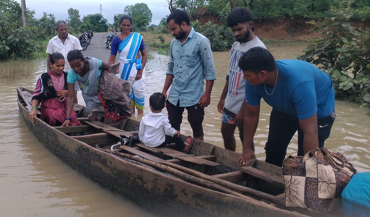 Pregnant women shifted from village to safety in Asifabad