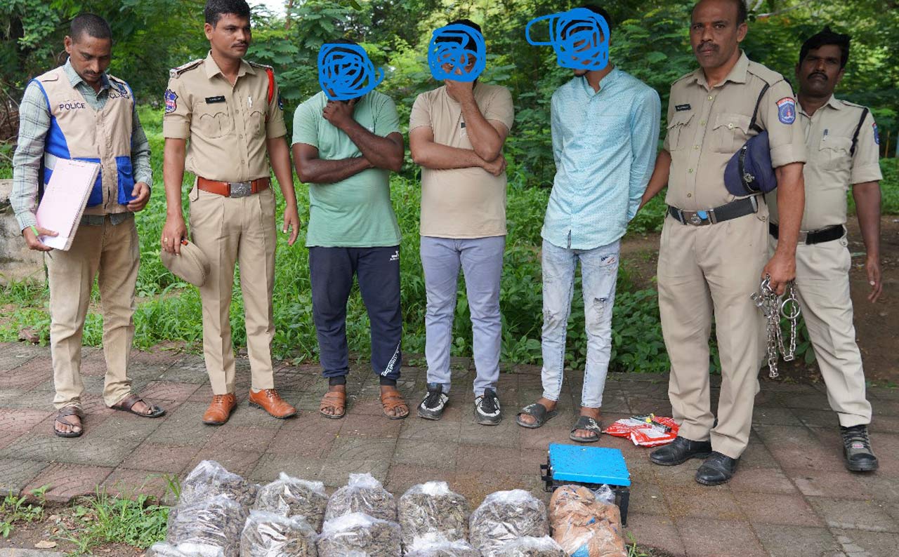 RC Puram police arrest three persons with 30 kg of ganja