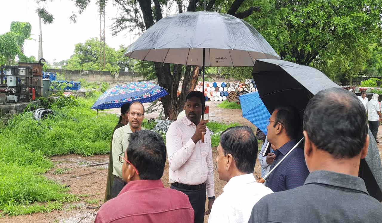 Transco and Genco CMD Ronald Rose makes surprise visit to SPDCL stores in Sangareddy