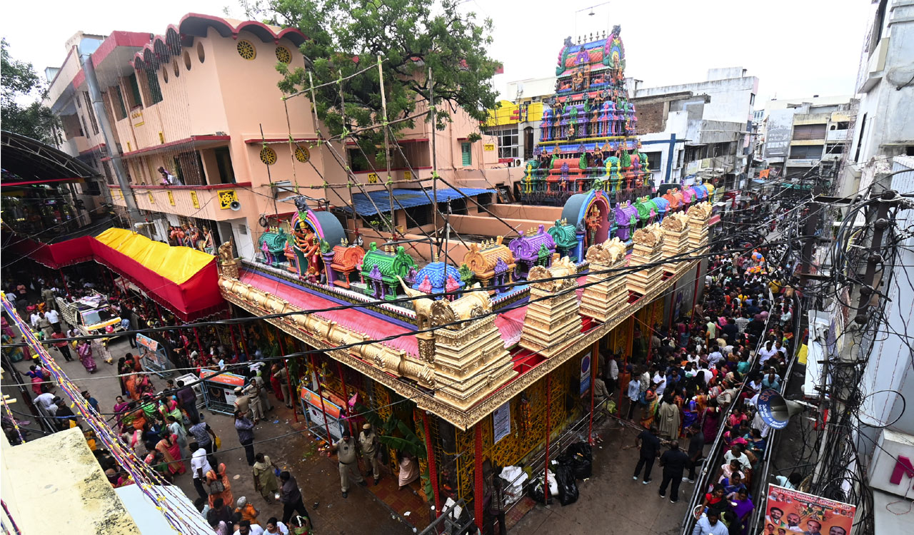 Secunderabad’s Mahankali temple decked up for Bonalu on Sunday ...