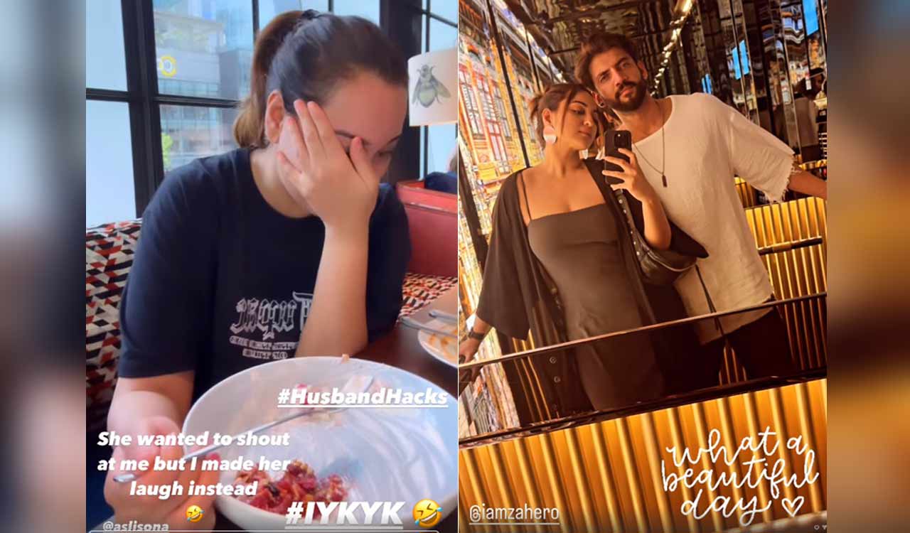 Sonakshi Sinha shares cute video from lunch date with Zaheer Iqbal