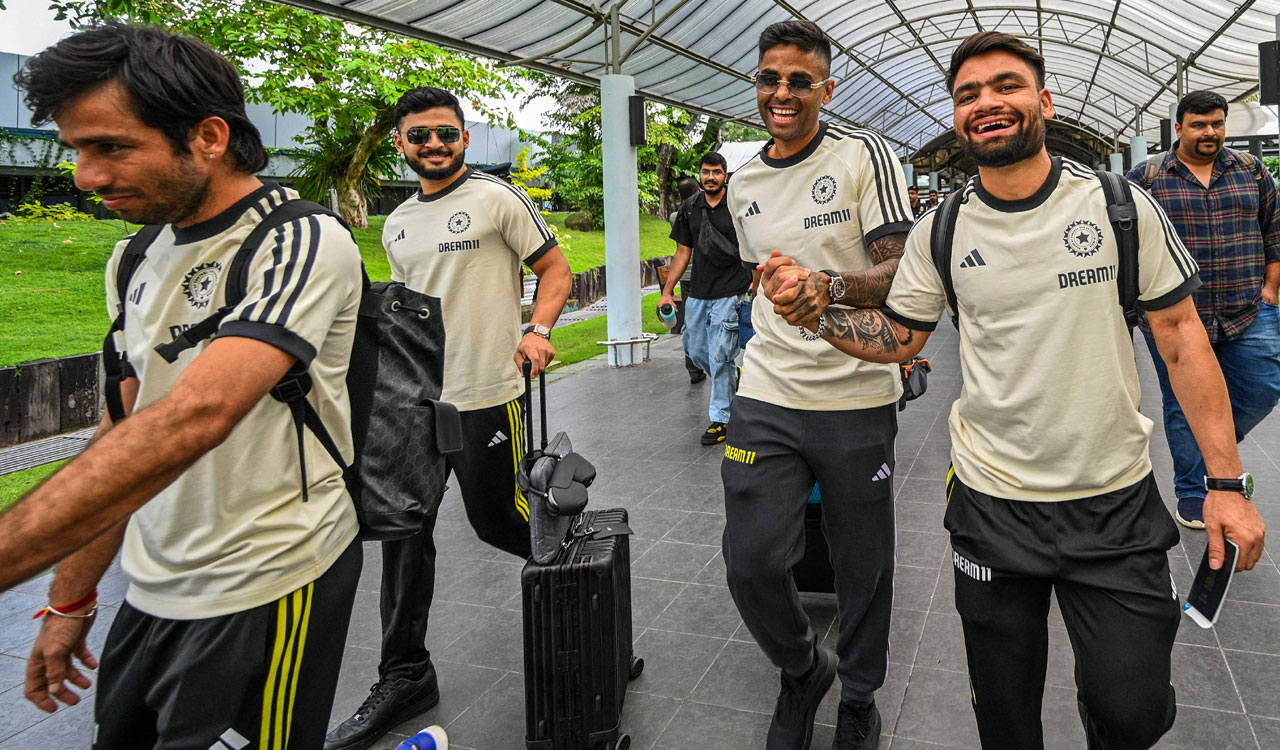 Team India gets grand welcome as players arrive in Lanka for white-ball series 