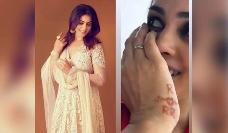 Genelia expresses her love for three “R’s,” wears them on her hand