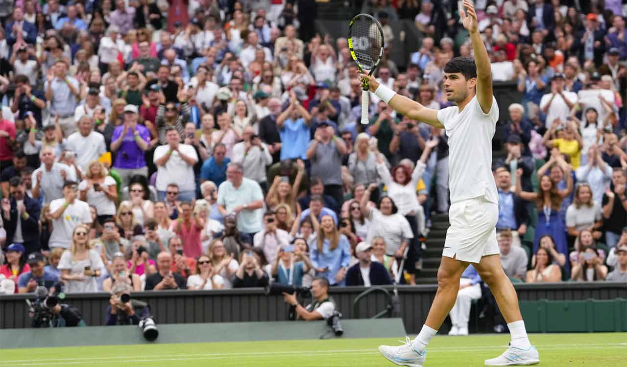 Wimbledon 2024 Alcaraz Edges Tiafoe In Five Set Thriller Dimitrov   Wimbledon 2024 Alcaraz Edges Tiafoe In Five Set Thriller Dimitrov Defeats Monfils 