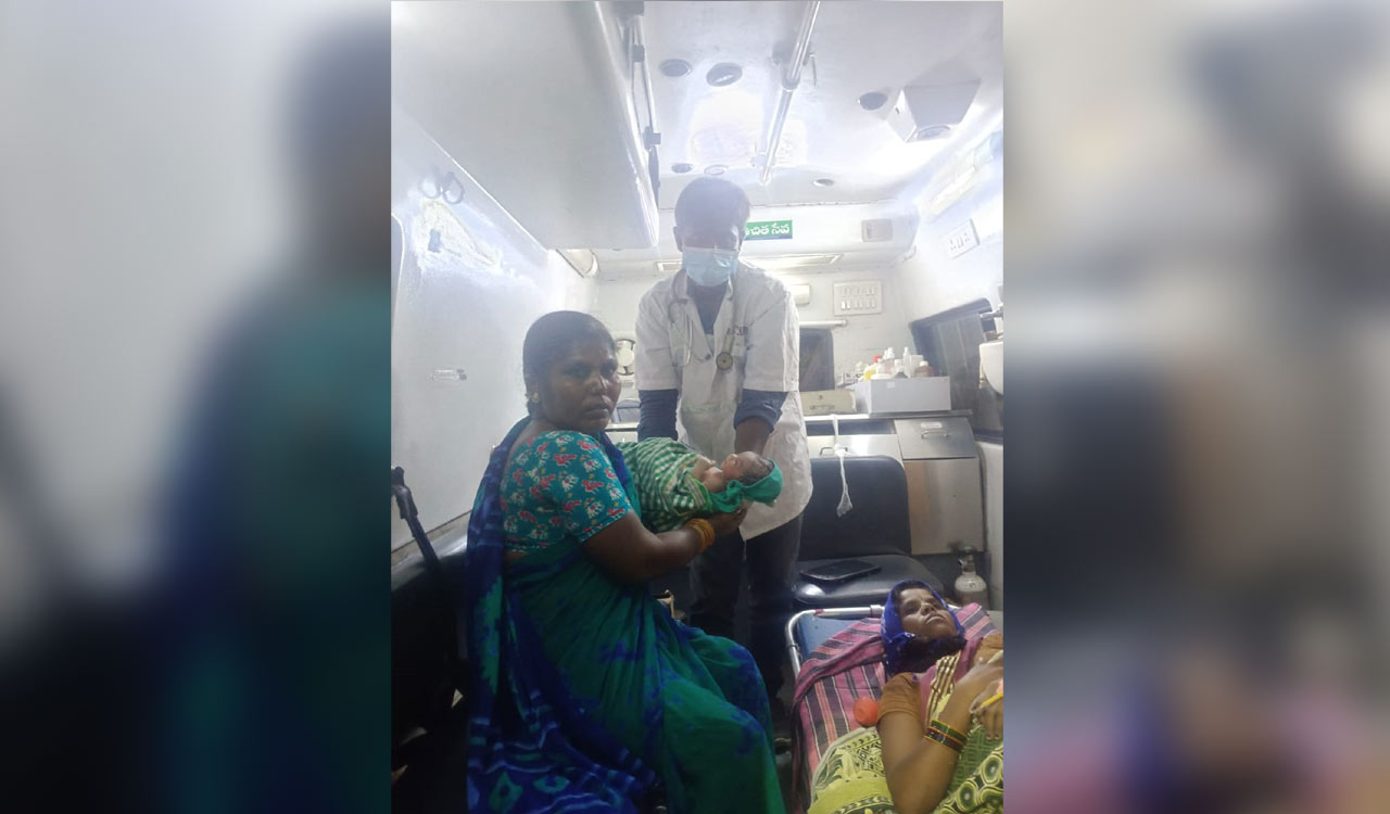 Woman gives birth to baby in ‘108’ ambulance in Medak