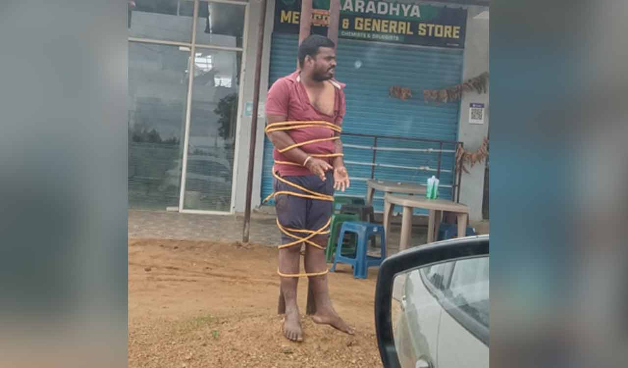 Farmer tied to pole thrashed over land dispute in Medak
