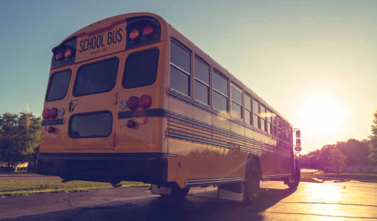 30 children escape unhurt after school bus overturns in Nizamabad