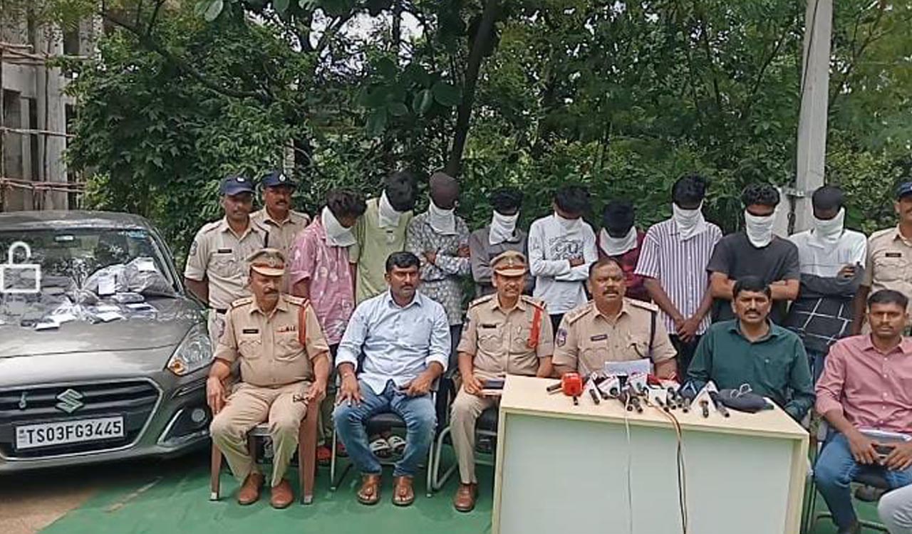 Siddipet: Police nab nine, seize 4 kg of ganja