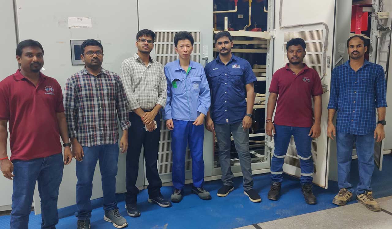 Technical team preparing second and third pumps of Sitarama project for trial run