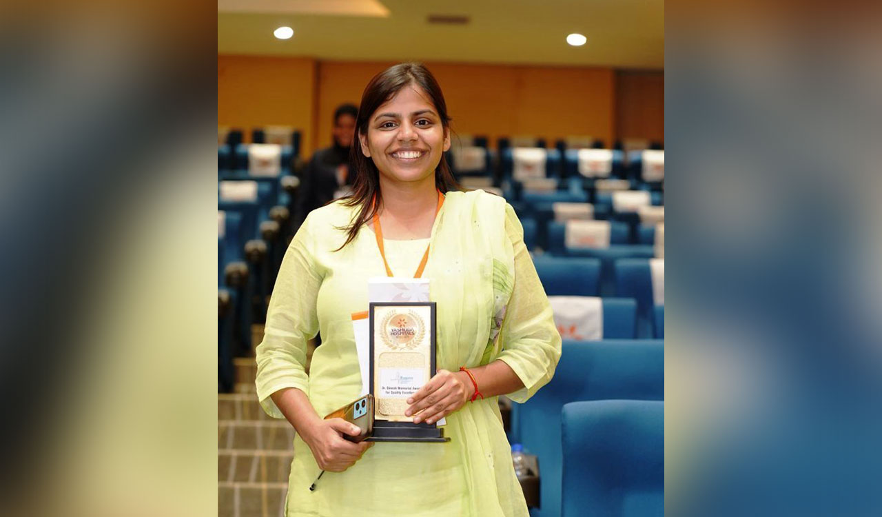 Prestigious Dr. Dinesh Memorial Award for Quality Excellence awarded to UoH student