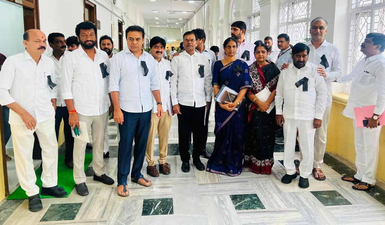 BRS protests in Assembly, across Telangana against CM’s remarks