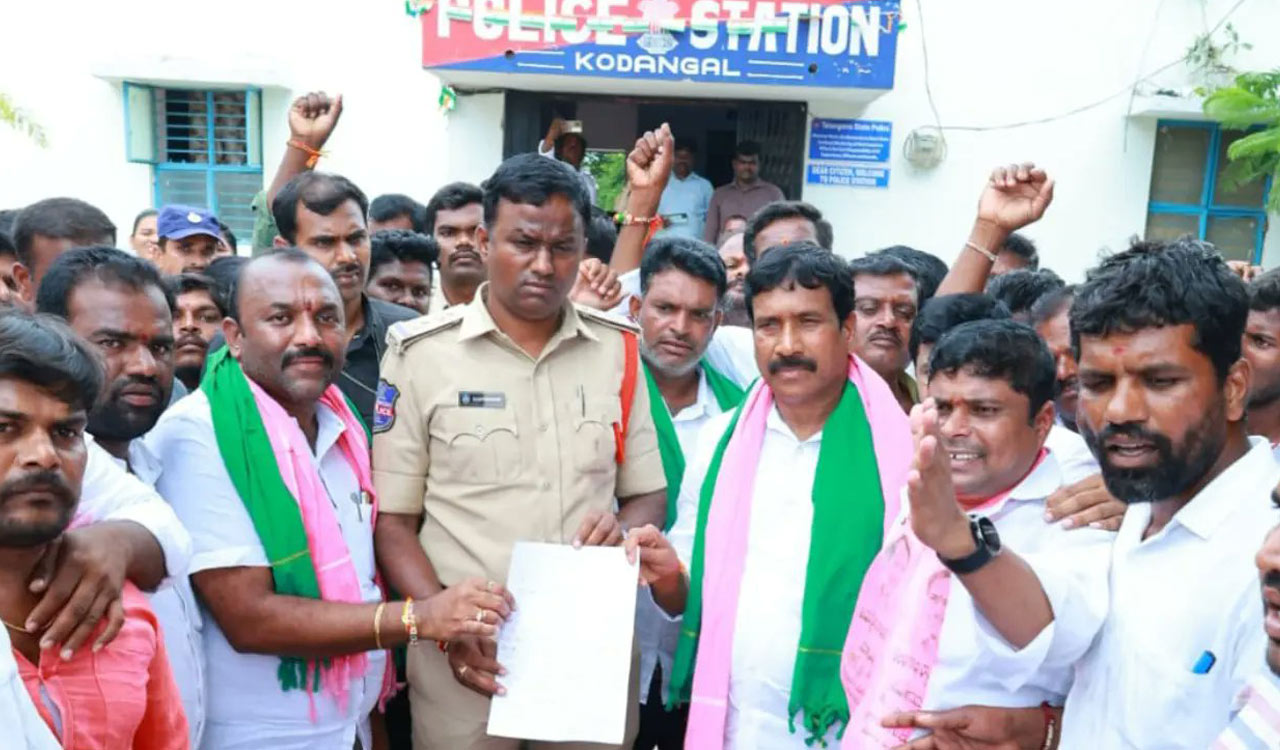 BRS lodges complaint against CM Revanth in Kodangal