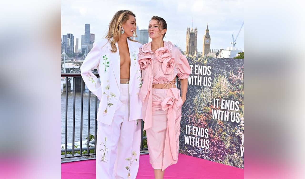 Blake Lively handles wardrobe malfunction like a pro at London photocall