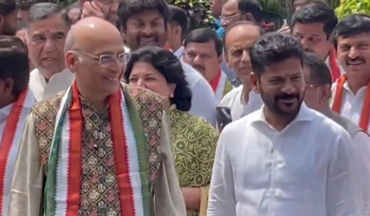 RS bypoll: Abhishek Singhvi files papers as Congress candidate from Telangana