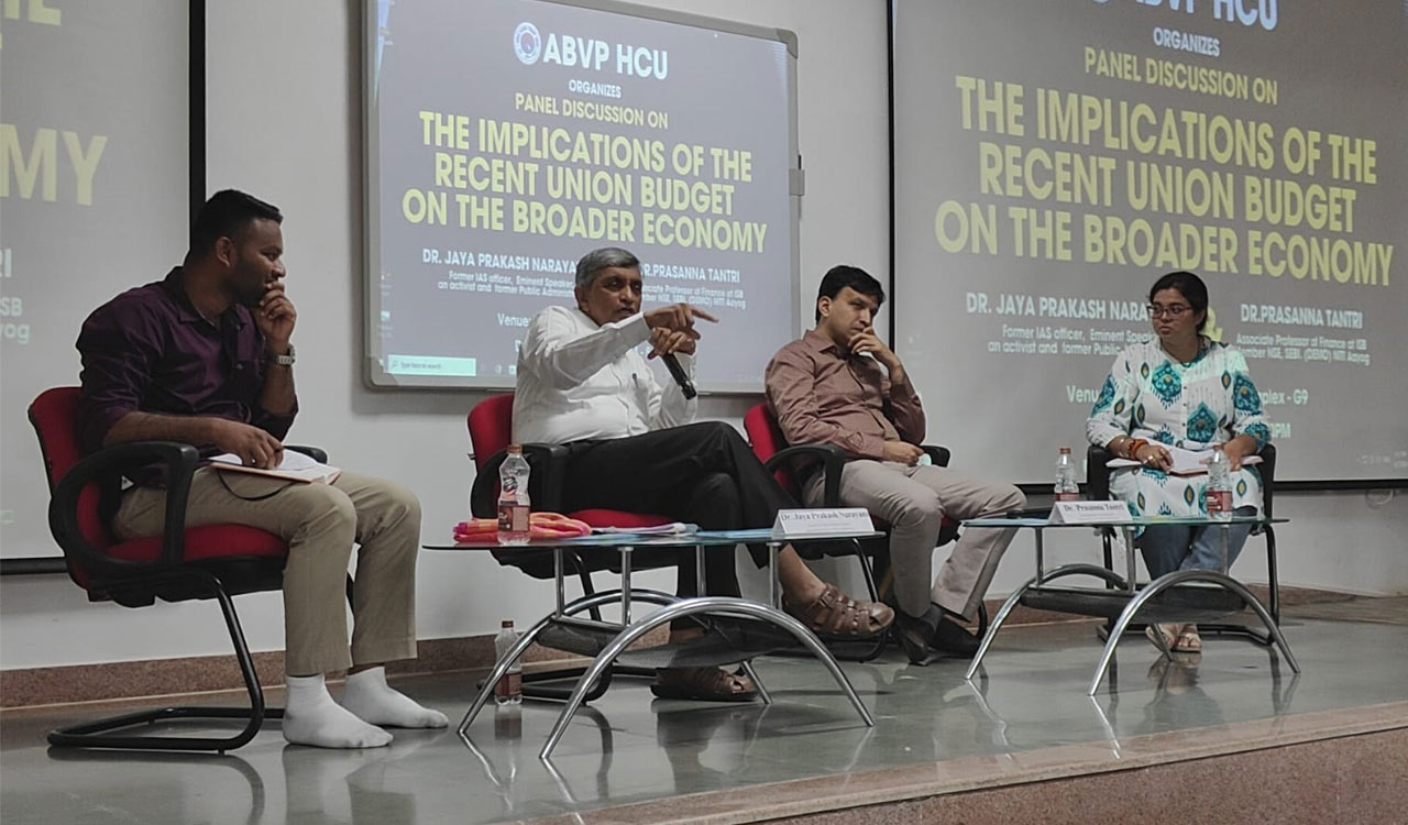 Former bureaucrat Dr Jaya Prakash Narayana questions inclusive growth in Union budget