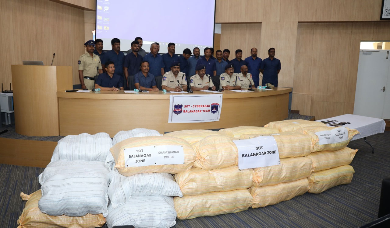 Hyderabad: Five held for smuggling ganja, 803 kg of contraband seized