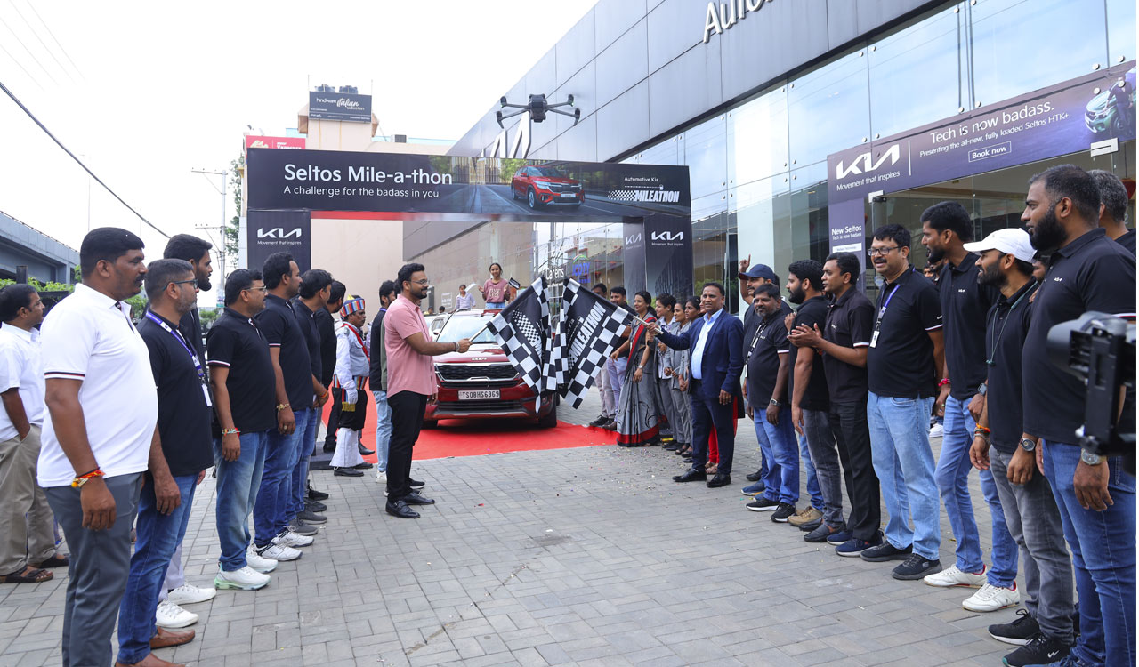 Automotive KIA organise Seltos mileage rally in Hyderabad