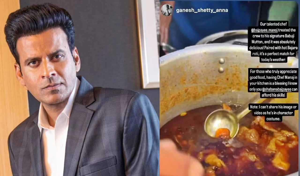 Manoj Bajpayee turns chef for his crew, cooks his signature dish