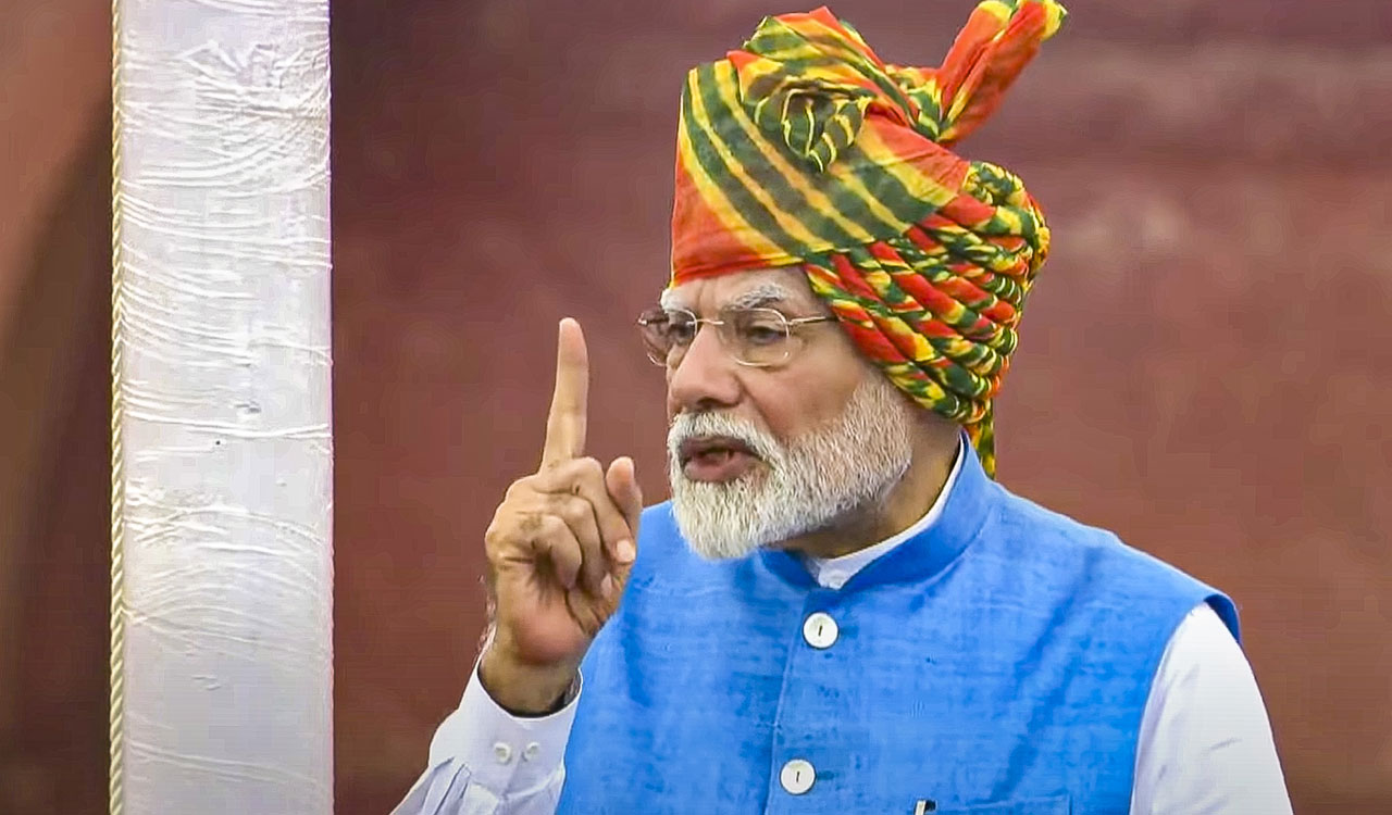 78th I-Day: PM hails middle class’ contribution, assures them of minimum govt interference