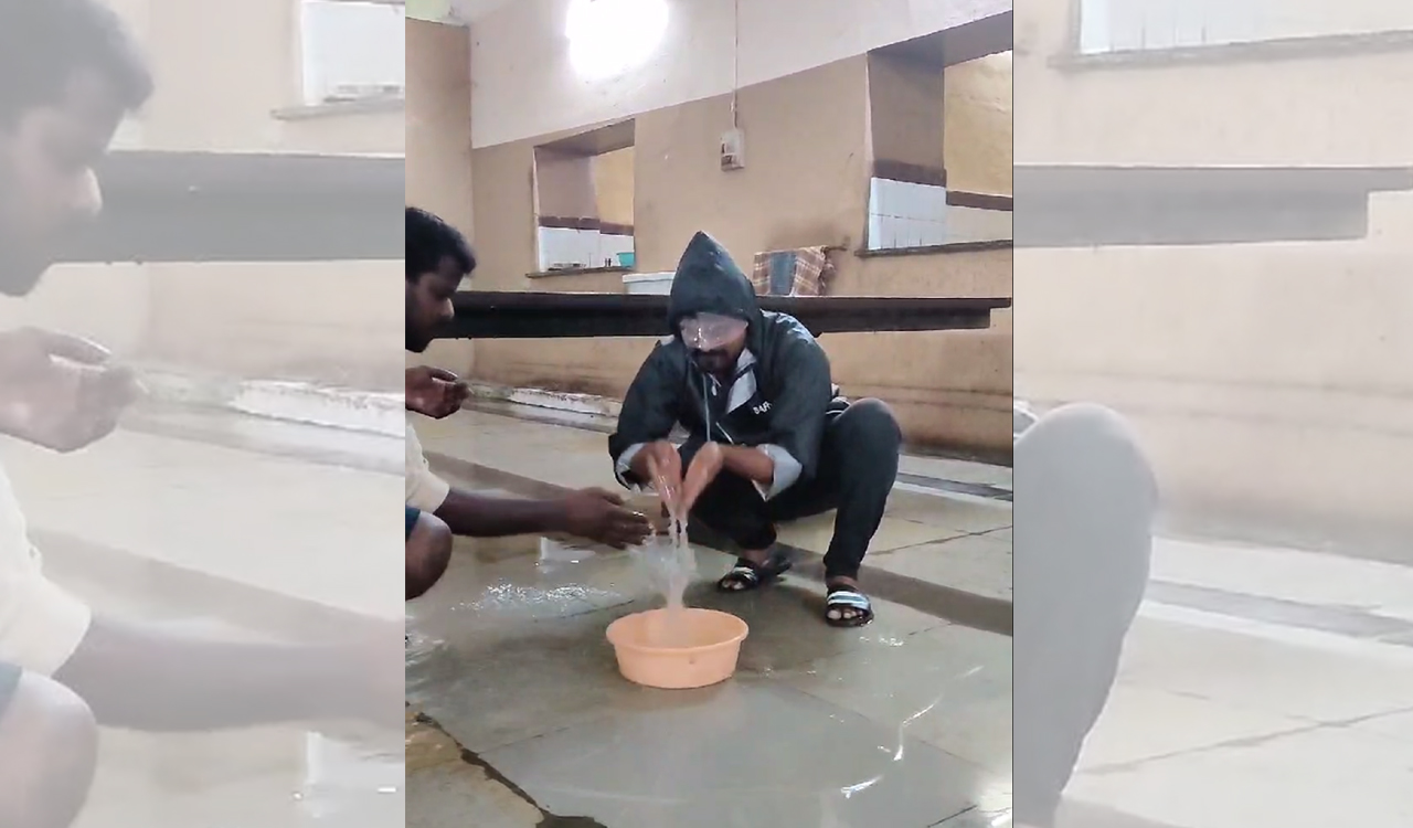 Watch: Osmania University mess turns into indoor pool