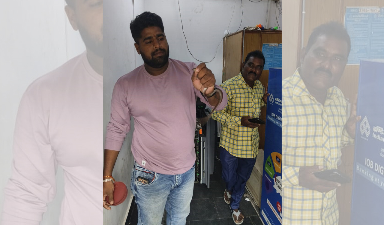 Snake in an ATM causes commotion in Kothagudem