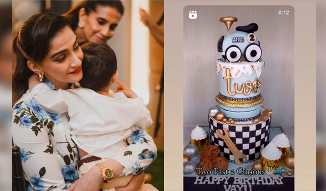 Sonam Kapoor shares glimpse into Vayu’s adorable car themed birthday cake