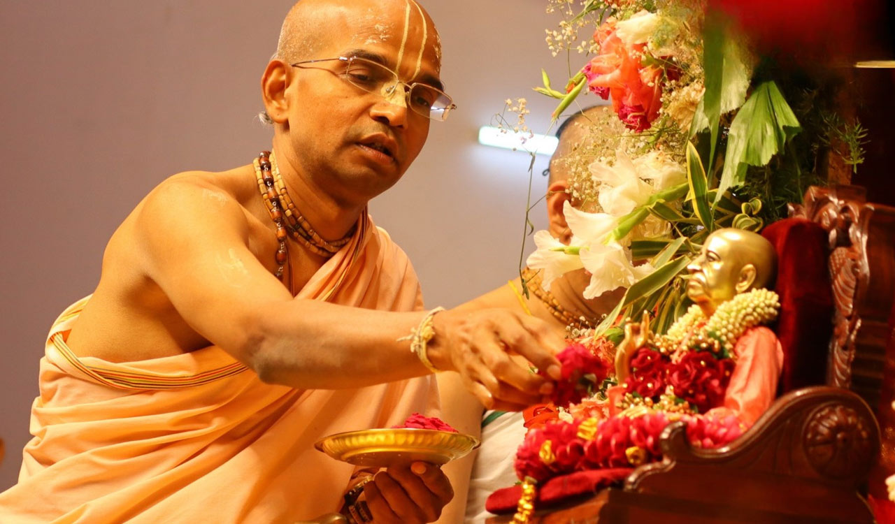 Vyasa Puja, Nandotsavam celebrations at Hare Krishna Golden Temple in Hyderabad