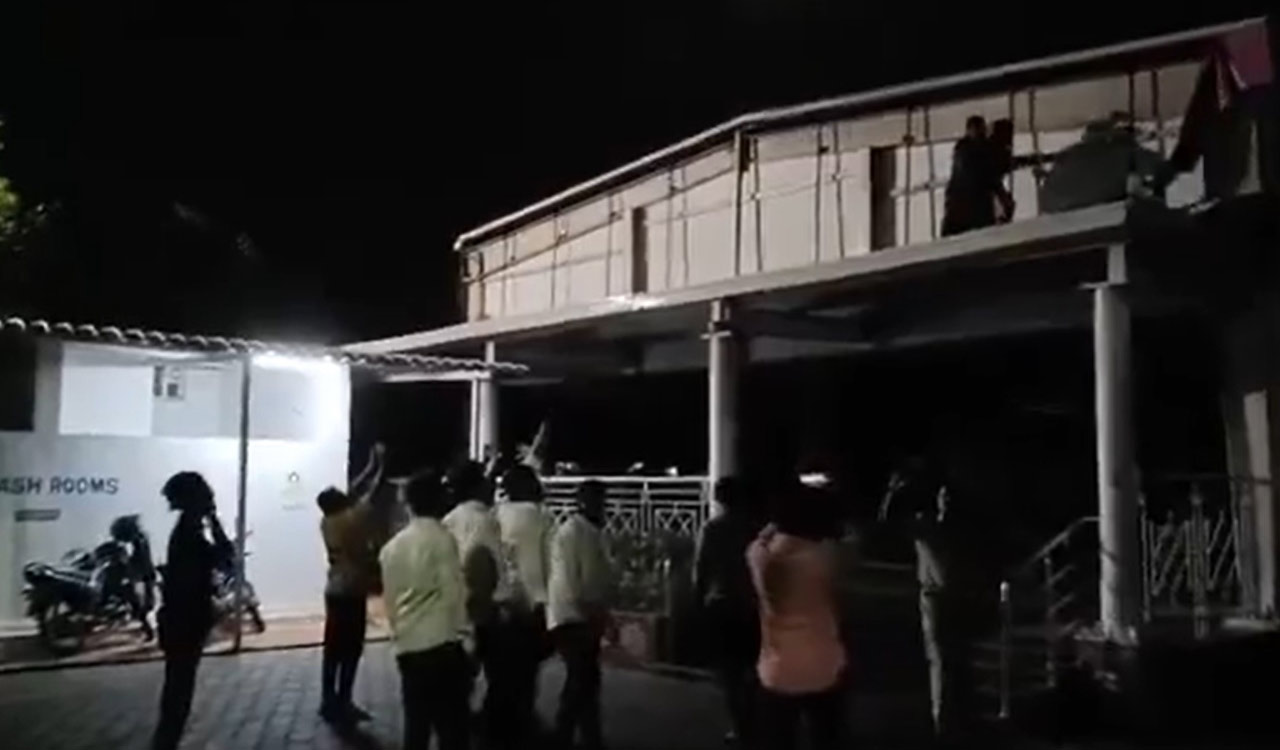 Telangana: Congress workers attack BRS legislator Harish Rao’s office in Siddipet