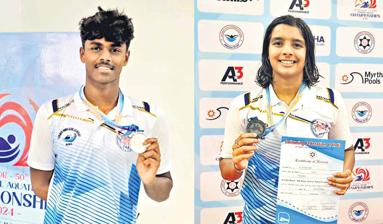 Telangana swimmers Preetham, Nithya excel in nationals