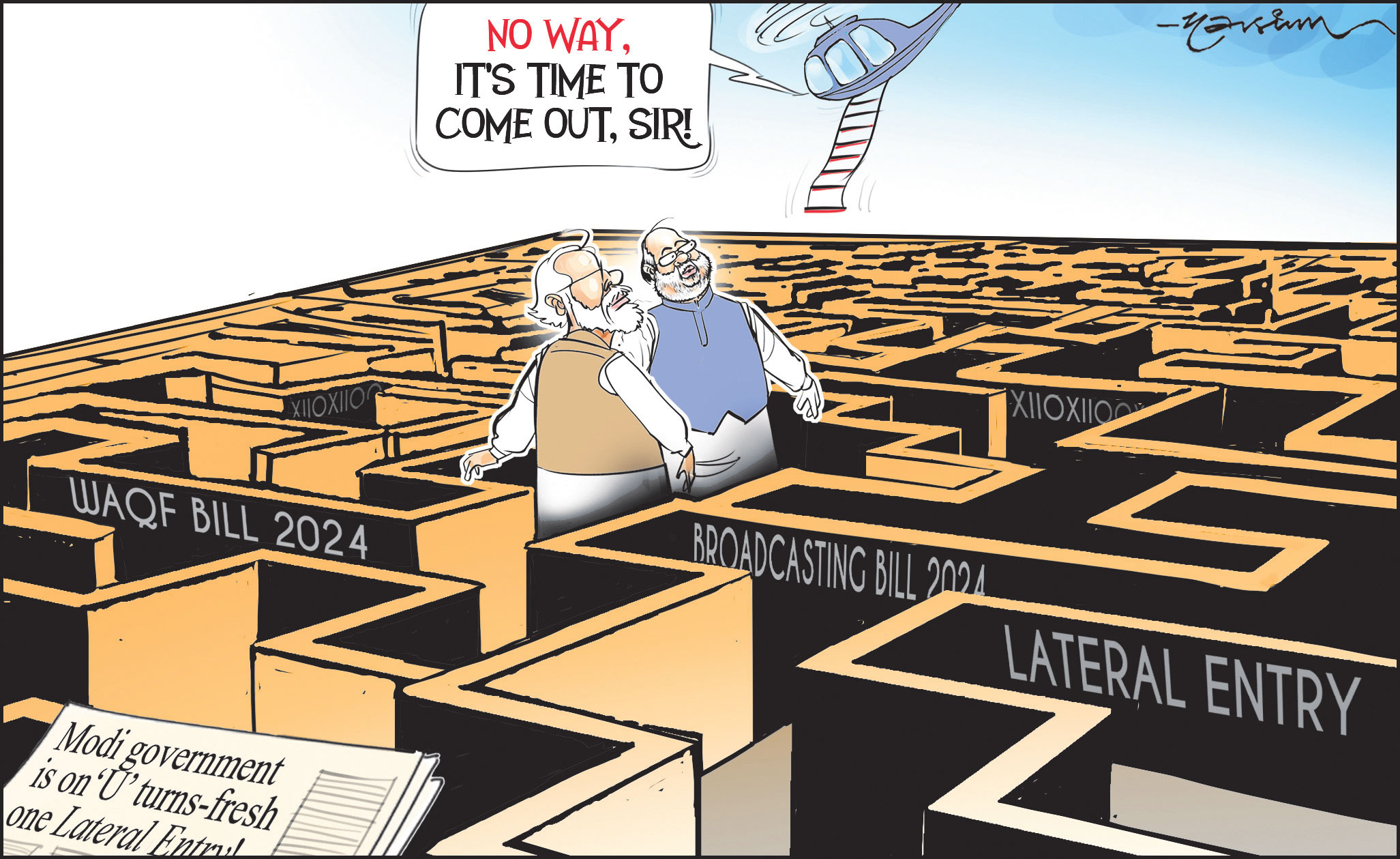 Cartoon today on august 03 2024 telangana today