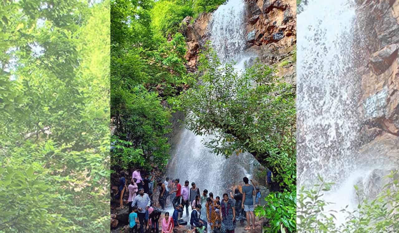 Vennela waterfall in Kothagudem comes alive, attracts tourists