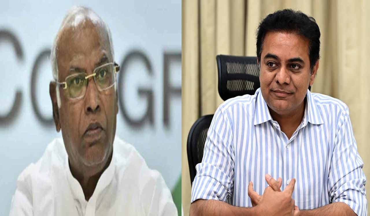 KTR draws Kharge’s attention to the Bulldozer Raj unfolding in Telangana