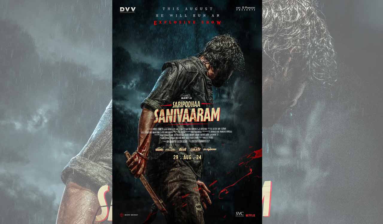 ‘Natural Star’ Nani all set to give chills before winter starts with “Saripodhaa Sanivaaram”