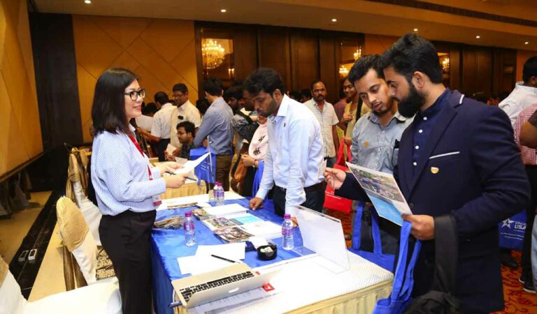 Representatives from banks and financial institutions participated in the event, offering guidance on loans for studying abroad