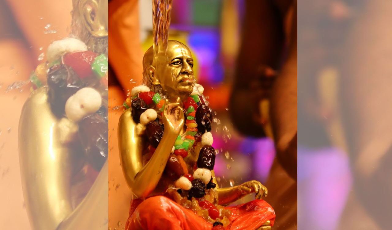 Vyasa Puja, Nandotsavam celebrations at Hare Krishna Golden Temple in Hyderabad