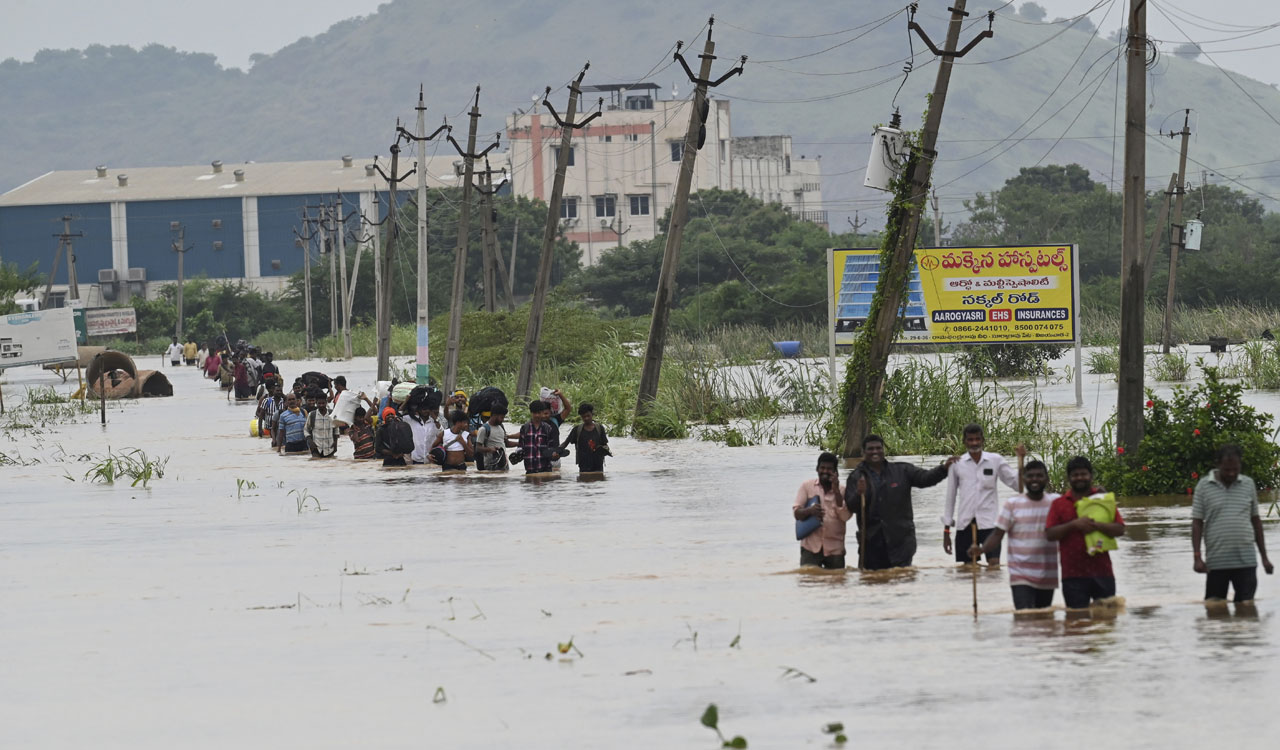 Chandrababu terms Andhra floods ‘biggest disaster’; toll rises to 17
