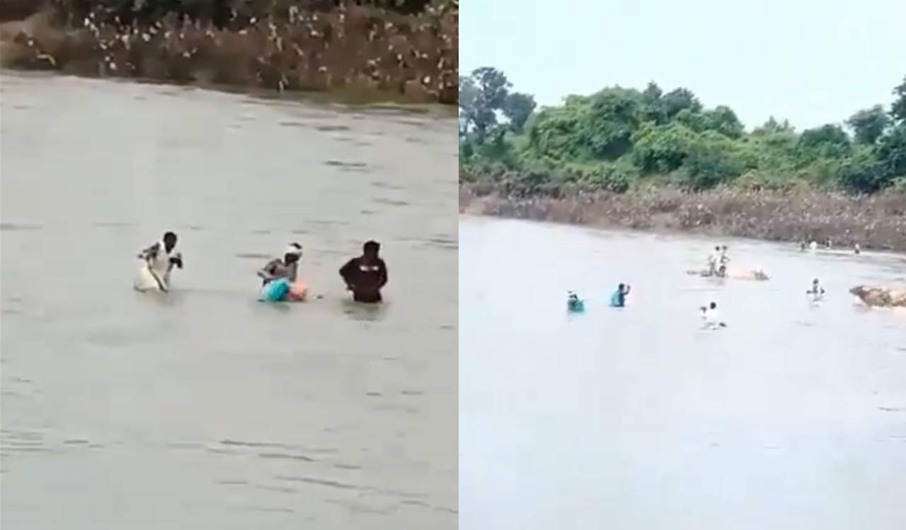 Locals rescue six farmers stuck in flooding stream in Adilabad