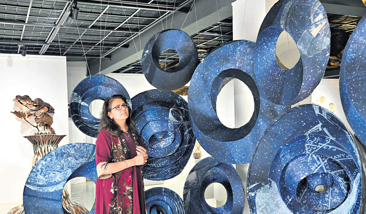 Ankon Mitra’s exhibition at Kalakriti Gallery blends art, science and history