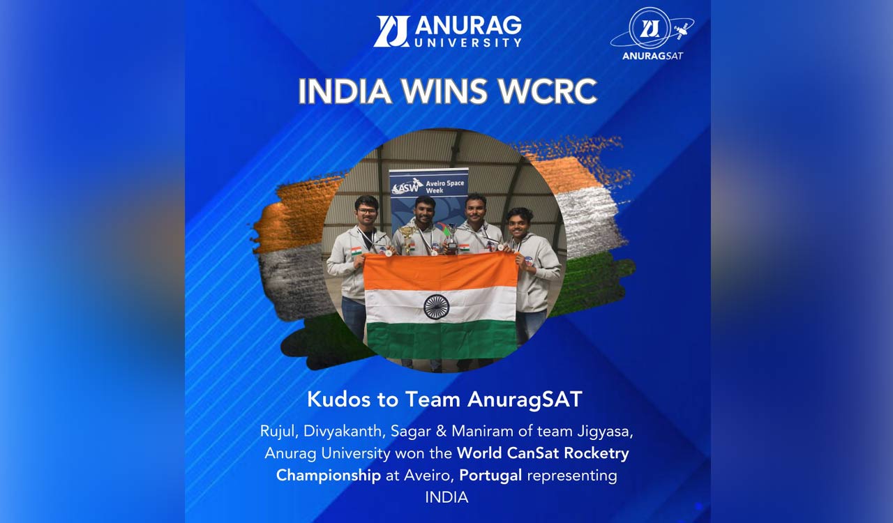 Anurag University’s Jigyasa team wins world CanSat, Rocketry Championship in Portugal