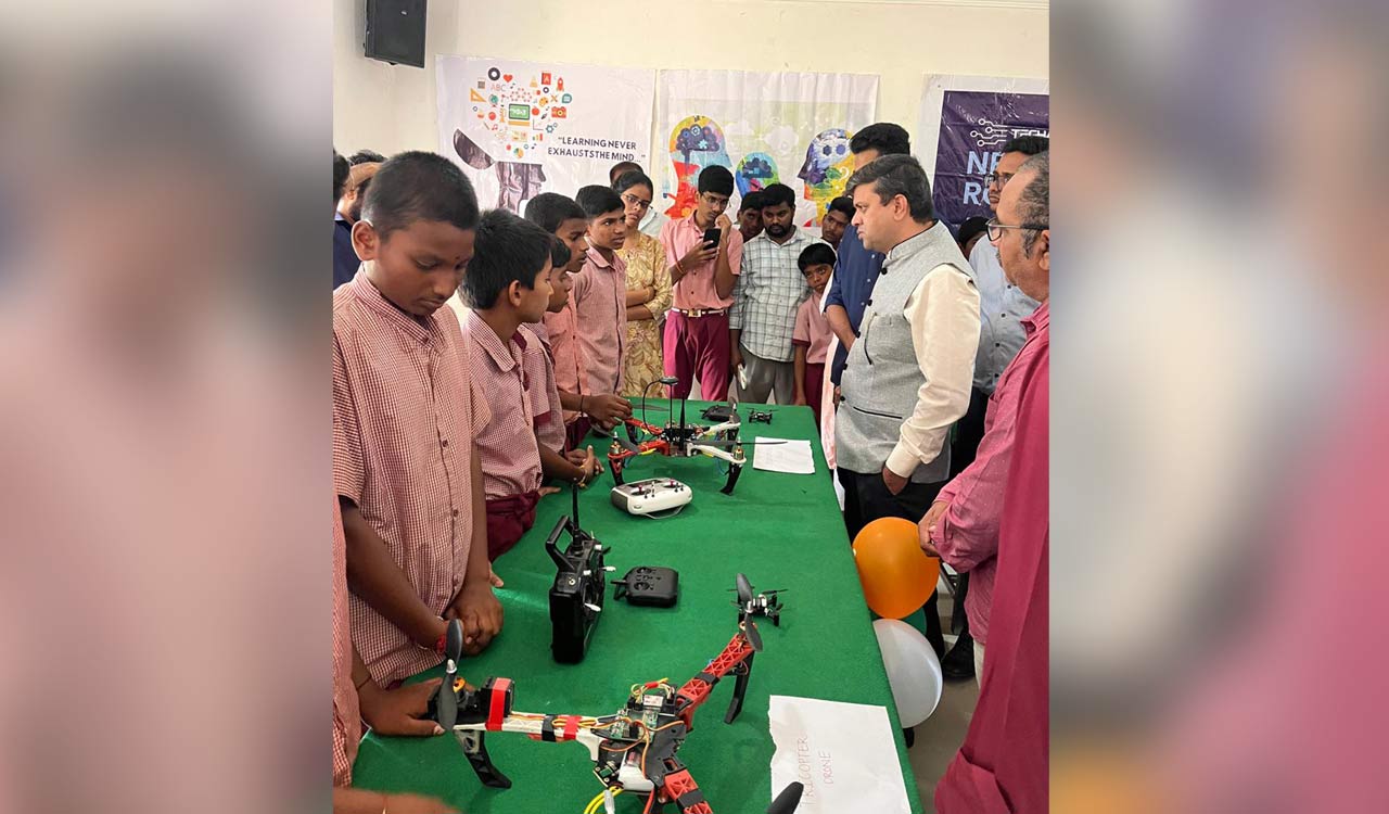 Telangana BC welfare residential schools host Robotics & Drones Tech Expo