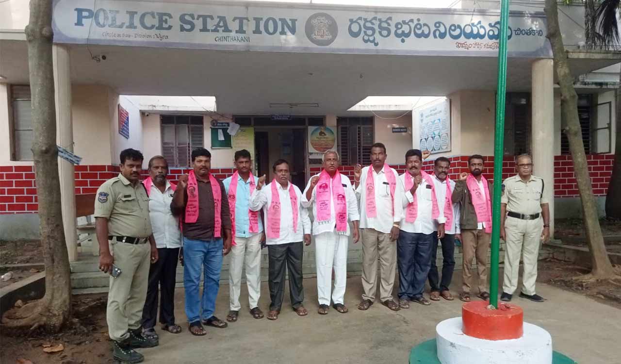 BRS leaders taken into custody in Khammam
