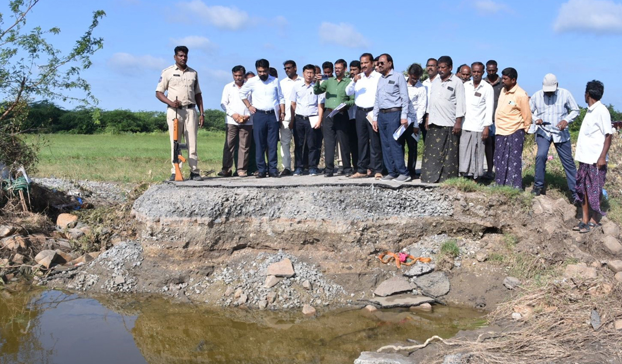 Central team concludes two-day tour to assess flood loss in Khammam
