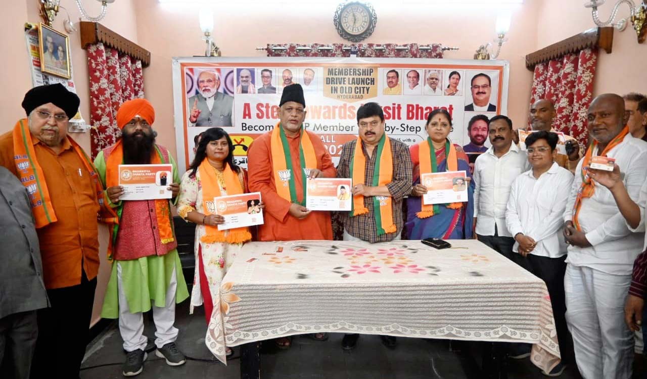 Hyderabad: BJP membership drive kicks off in Charminar Assembly constituency