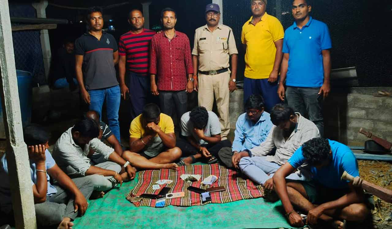 Nine held for gambling in Mancherial