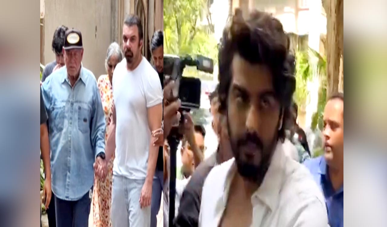 Salim Khan, Arjun Kapoor visit Malaika Arora’s parents’ residence